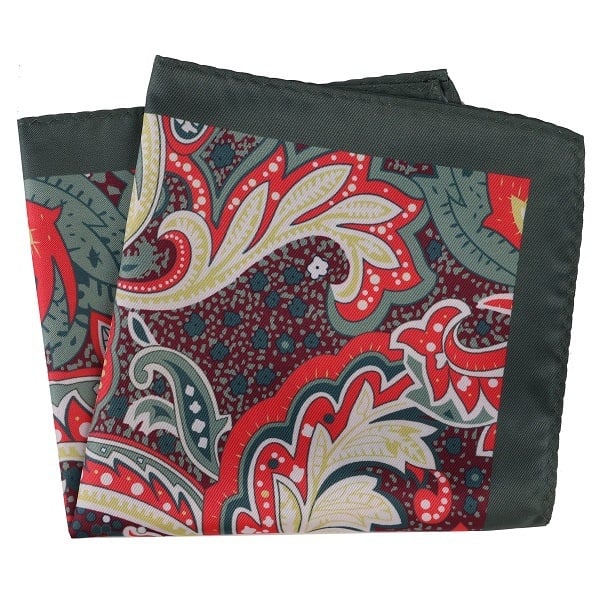 Πετσέτα τσέπης για άνδρες – φλοράλ σχέδιο, πολυεστερική ίνα, βραδινό ντύσιμο, εκτύπωση