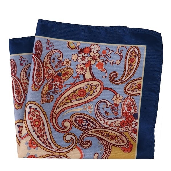 Πετσέτα τσέπης για άνδρες – φλοράλ σχέδιο, πολυεστερική ίνα, βραδινό ντύσιμο, εκτύπωση