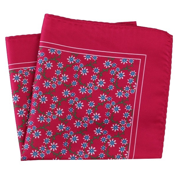 Πετσέτα τσέπης για άνδρες – φλοράλ σχέδιο, πολυεστερική ίνα, βραδινό ντύσιμο, εκτύπωση