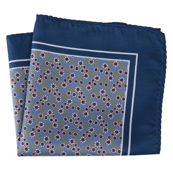 Πετσέτα τσέπης για άνδρες – φλοράλ σχέδιο, πολυεστερική ίνα, βραδινό ντύσιμο, εκτύπωση