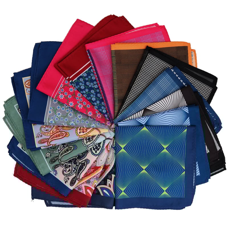 Πετσέτα τσέπης για άνδρες – φλοράλ σχέδιο, πολυεστερική ίνα, βραδινό ντύσιμο, εκτύπωση