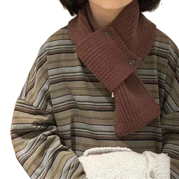 Bora παιδικός σάλι με κουμπιά, warp-πλεκτό από συνθετικό κασμίρι, ακρυλικό μείγμα, ζεστός και ανθεκτικός στη σκόνη για τον χειμώνα