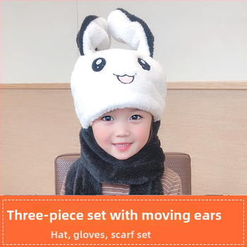 Шапка с ушички заек - зимна, топла и ветроустойчива (материал Shu velvet; куполна върха; защита на врата)