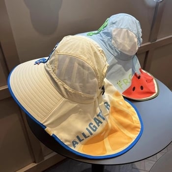 Шапка тип бакет с голям ръб, куполна корона, дишащ найлон за защита от слънцето – лято