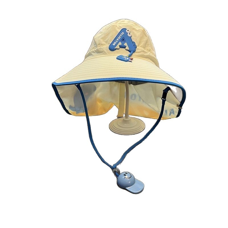 Шапка тип бакет с голям ръб, куполна корона, дишащ найлон за защита от слънцето – лято