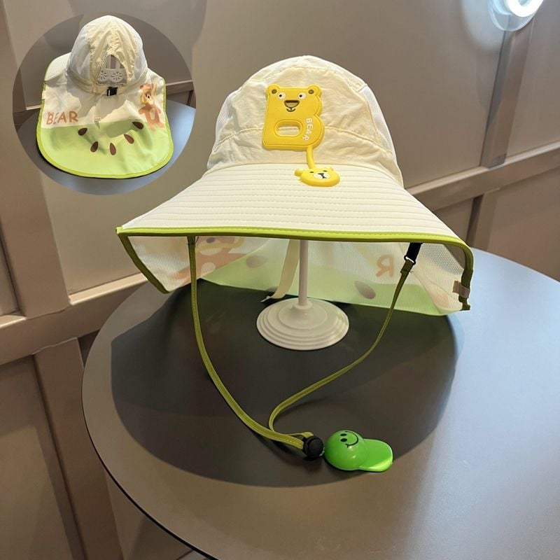 Шапка тип бакет с голям ръб, куполна корона, дишащ найлон за защита от слънцето – лято