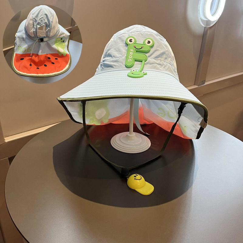 Шапка тип бакет с голям ръб, куполна корона, дишащ найлон за защита от слънцето – лято