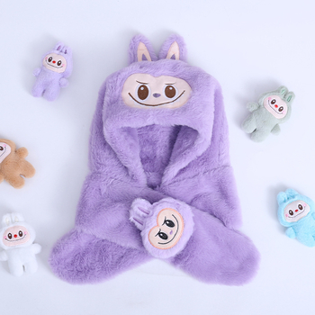 Vaikų kepurė su gobtuvu žiemai, poliesterio audinys, tie-dye apdaila, mielas stilius, Shuaibing mezgimo gamykla