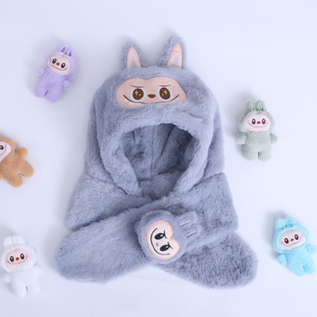 Vaikų kepurė su gobtuvu žiemai, poliesterio audinys, tie-dye apdaila, mielas stilius, Shuaibing mezgimo gamykla