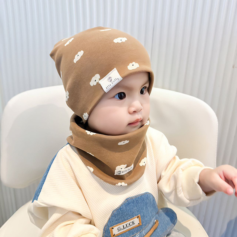 Medvilninis kūdikių kepurės ir šaliko komplektas — kvėpuojantis, prakaitą sugeriantis, atsparus vėjui