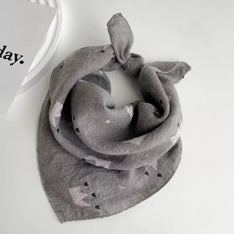 Laste puuvillane ruuduline sall – unisex, karikatuuride muster, lihtne kudumine, soe, tie-dye värvimine