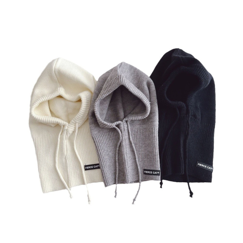 Vaikų balaklavinė kepurė su integruotu šaliku ir ausų apsauga, žiemos šiluma, akrilinis mezgimas, amžius 2–10 metų, Little Dumb Baby