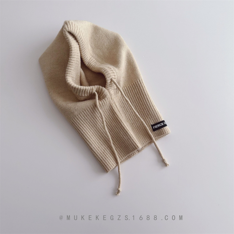 Vaikų balaklavinė kepurė su integruotu šaliku ir ausų apsauga, žiemos šiluma, akrilinis mezgimas, amžius 2–10 metų, Little Dumb Baby