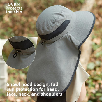 Рибарска шапка с голям бортик, UV защита, полиестер, лято