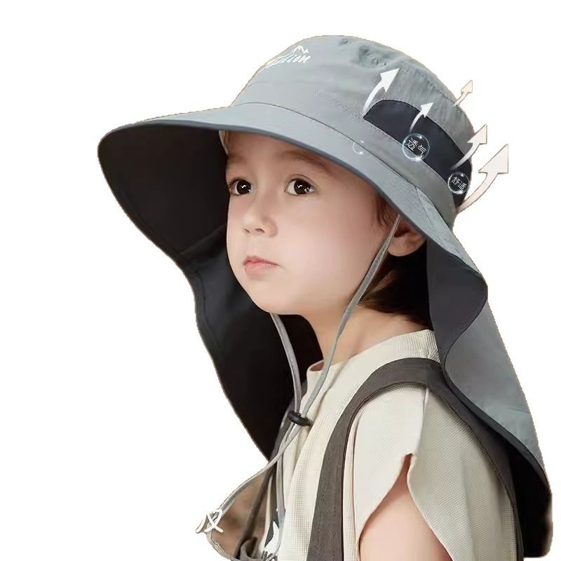 Рибарска шапка с голям бортик, UV защита, полиестер, лято