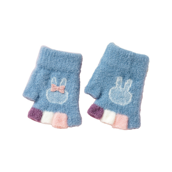 Bebe zimske rukavice s pola prsta, 0-3 godine, unisex, pletene, jacquard, s motivom soba, zadržavaju toplinu