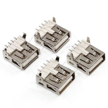 Σύνδεσμος USB 2.0 Type-A SMT, γωνία 90°, οριζόντιες και ευθείες επαφές