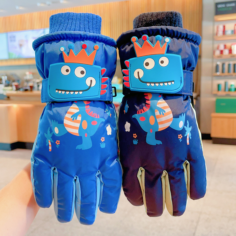 Laste suusakindad, Unisex, 6-12 aasta vanuses, Talv, Segu materjal, Kohandatavad