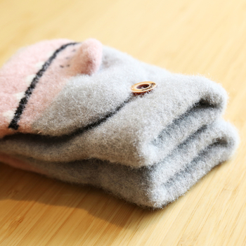 Laste talvekindad Mink velvet vooderdusega, pool-sõrmega disain, karikatuurne krokodilli muster, Jacquard kudum, soojad 4-13-aastastele.