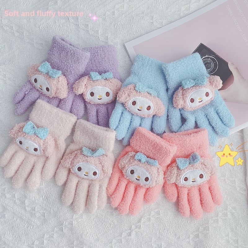 Laste akrüülist kudumiskindad karikatuurmotiiviga, vanusegrupp 2–6 aastat, soojad sügisel ja talvel 2023