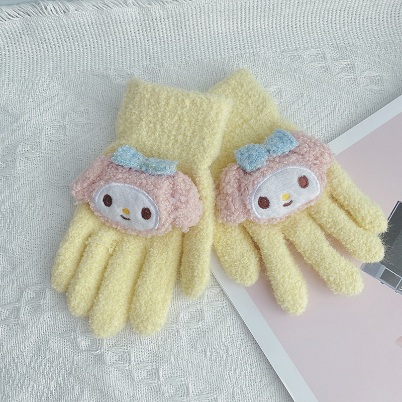 Laste akrüülist kudumiskindad karikatuurmotiiviga, vanusegrupp 2–6 aastat, soojad sügisel ja talvel 2023