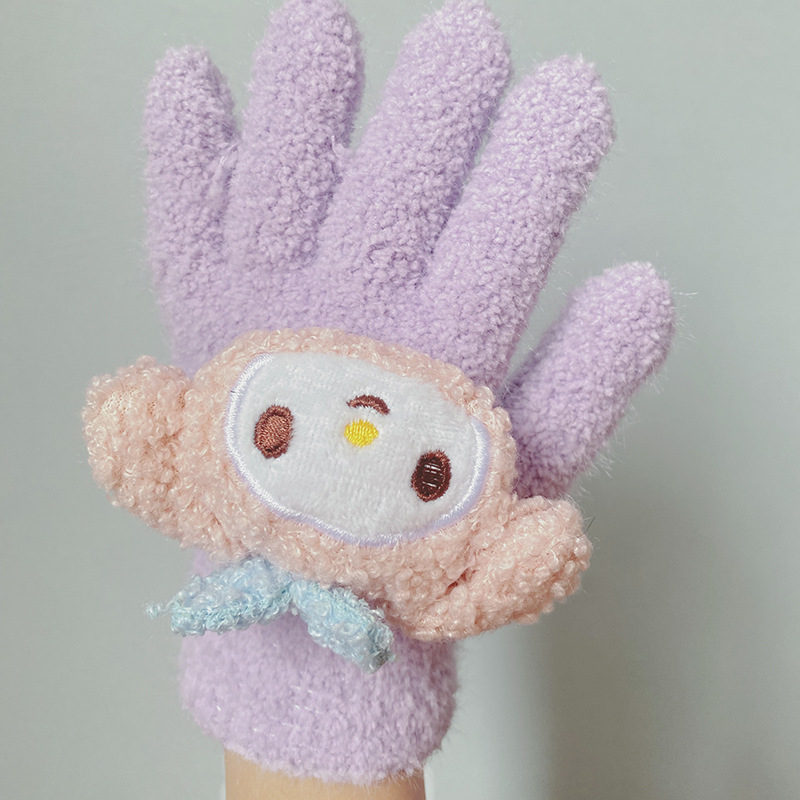 Laste akrüülist kudumiskindad karikatuurmotiiviga, vanusegrupp 2–6 aastat, soojad sügisel ja talvel 2023