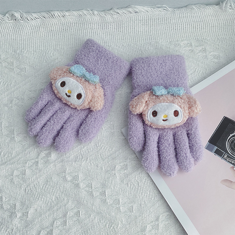 Laste akrüülist kudumiskindad karikatuurmotiiviga, vanusegrupp 2–6 aastat, soojad sügisel ja talvel 2023