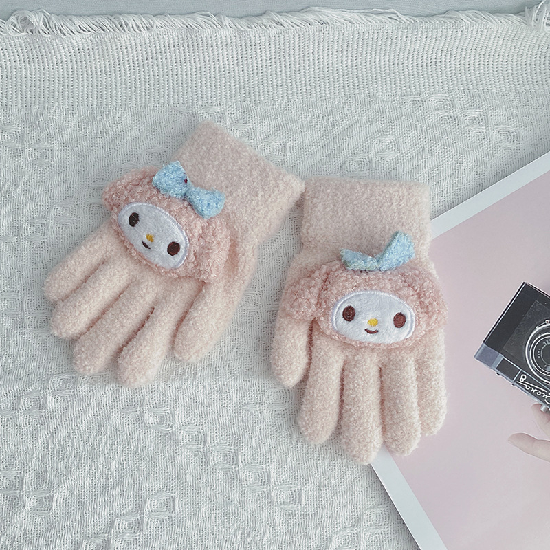 Laste akrüülist kudumiskindad karikatuurmotiiviga, vanusegrupp 2–6 aastat, soojad sügisel ja talvel 2023