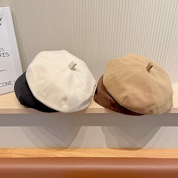 Beret pentru copii, design octagonal, inspirat de Harajuku, stil primăvară-toamnă, poliester, textură jacquard