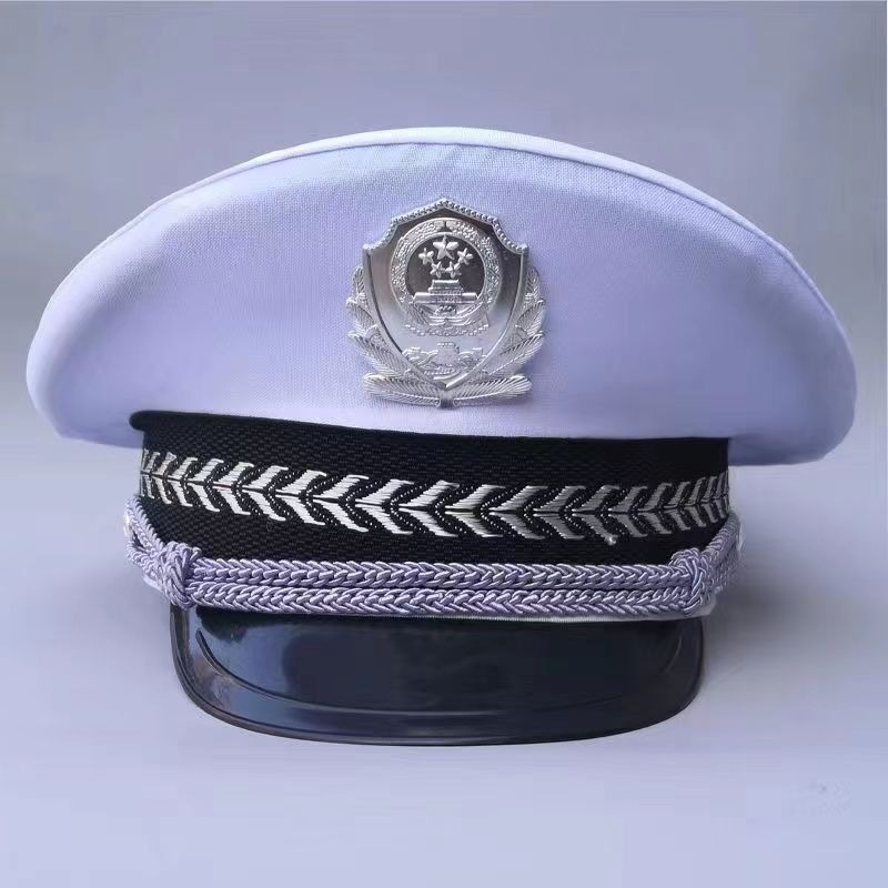 Dječja policijska kapa s uvijenim rubom, kupolastom krošnjom, od akrilnih vlakana, za uzrast 4–6 godina, proljeće–jesen