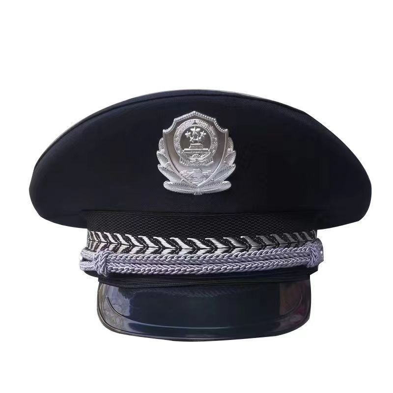 Dječja policijska kapa s uvijenim rubom, kupolastom krošnjom, od akrilnih vlakana, za uzrast 4–6 godina, proljeće–jesen