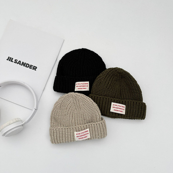 Унисекс плетена детска шапка за пролет и есен, куполна форма, акрилно влакно 81–95%, топли и ветроустойчива, за деца 0–4 години