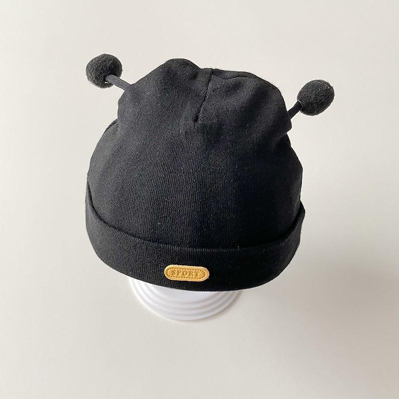 Памучна шапка за новородено, ветроустойчива и дишаща, куполна форма, четири сезона, сладък дизайн с пчела