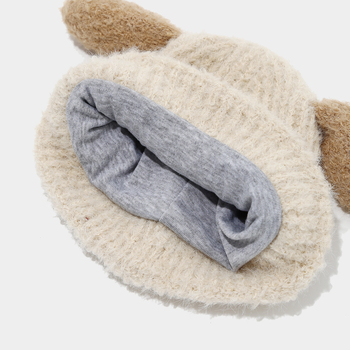 Унисекс плетена плюшена шапка с защита за ушите — зимна топлина, дебел купол