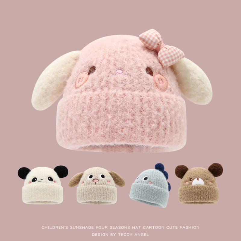 Унисекс плетена плюшена шапка с защита за ушите — зимна топлина, дебел купол