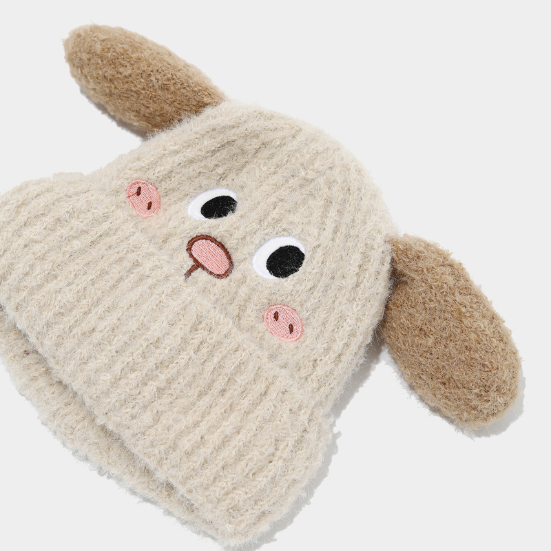 Унисекс плетена плюшена шапка с защита за ушите — зимна топлина, дебел купол