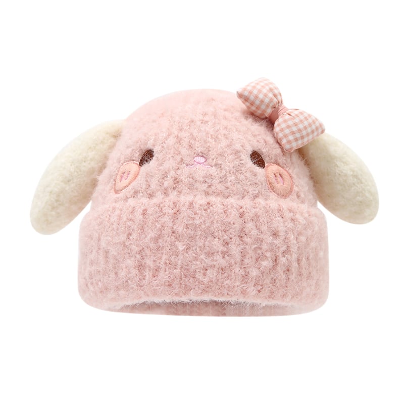 Унисекс плетена плюшена шапка с защита за ушите — зимна топлина, дебел купол