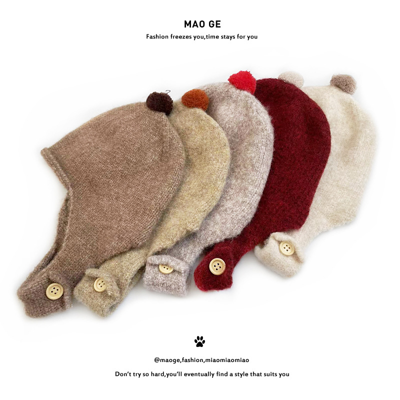 Zimska pletena kapa za djecu, Deer plush tkanina, Jacquard, uzrast 2-6 godina