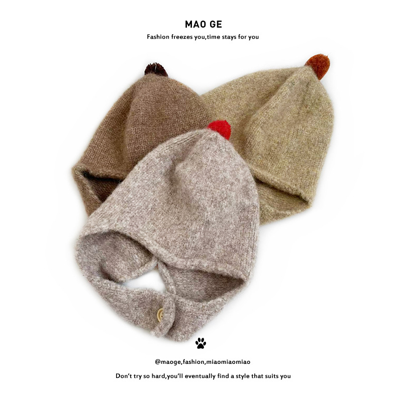 Zimska pletena kapa za djecu, Deer plush tkanina, Jacquard, uzrast 2-6 godina