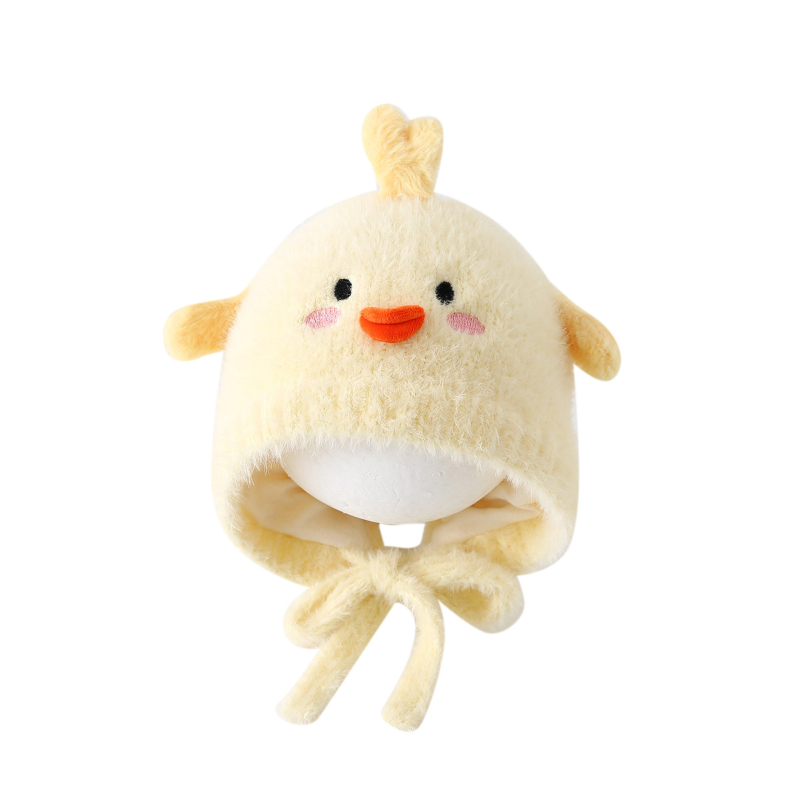 Детска плюшена зимна шапка за уши, куполен стил, топла и ветроустойчива