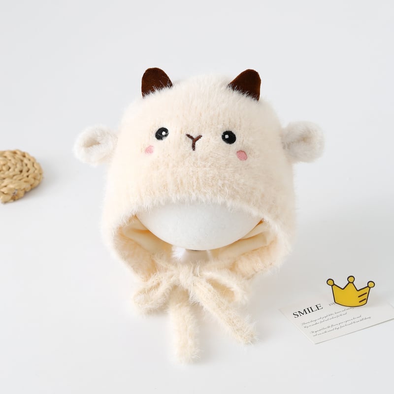 Детска плюшена зимна шапка за уши, куполен стил, топла и ветроустойчива