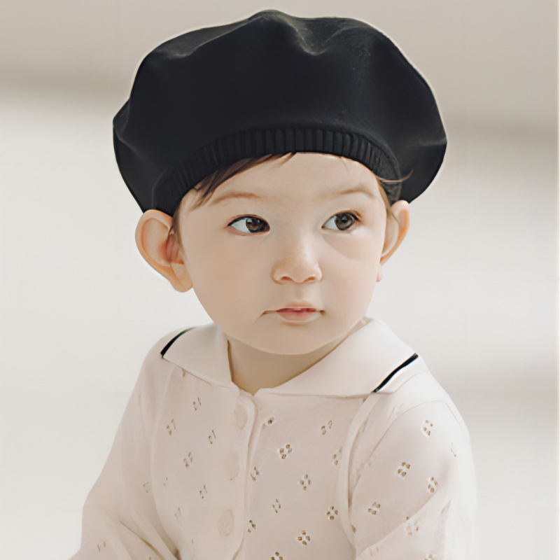 Jesen–zimska beretka za bebe, unisex, topla pletena kapa, bebi kapa, slikarski stil