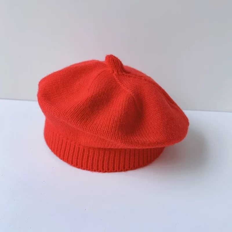 Jesen–zimska beretka za bebe, unisex, topla pletena kapa, bebi kapa, slikarski stil