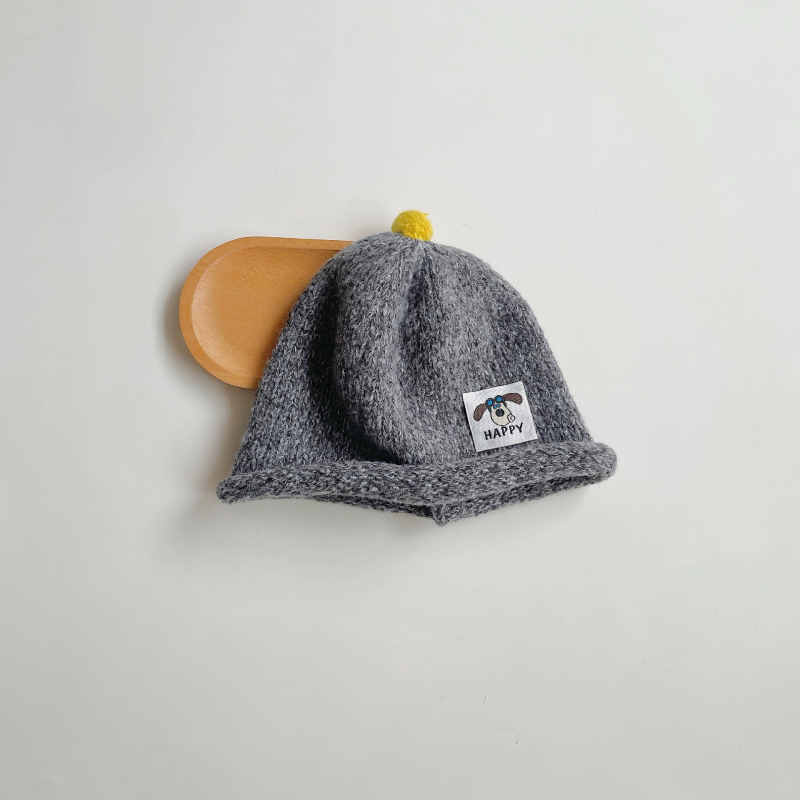 Koreanski stil pletene kapa za djecu za zimu s retro savijenim rubom, za dječake i djevojčice