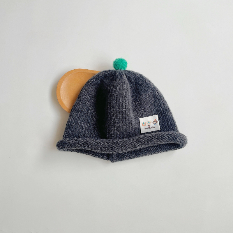 Koreanski stil pletene kapa za djecu za zimu s retro savijenim rubom, za dječake i djevojčice