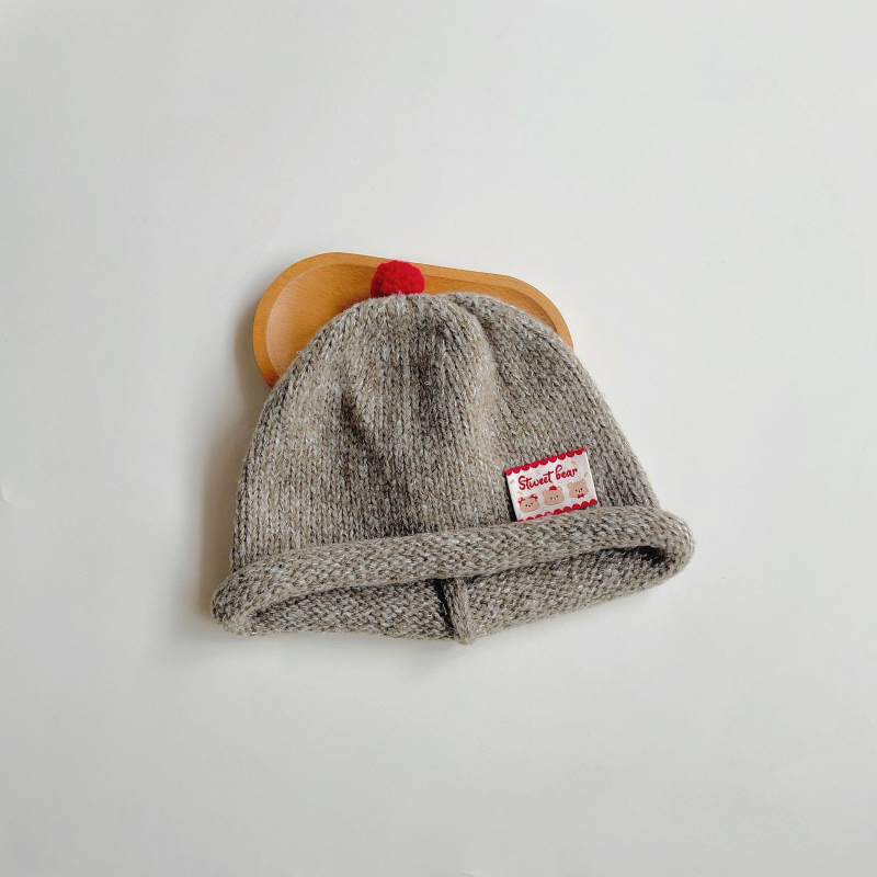 Koreanski stil pletene kapa za djecu za zimu s retro savijenim rubom, za dječake i djevojčice