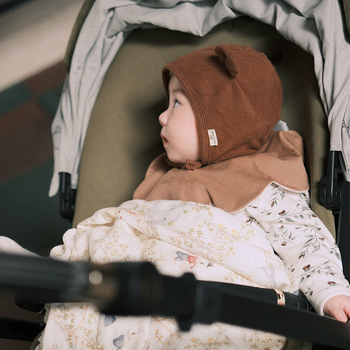 Шапка за защита на ушите с мечи уши, презрамка и пуловер стил, памучна материя, ветроустойчива