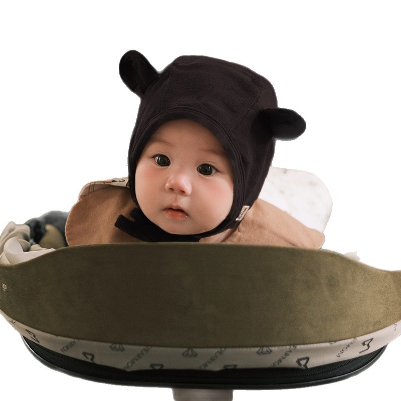 Шапка за защита на ушите с мечи уши, презрамка и пуловер стил, памучна материя, ветроустойчива