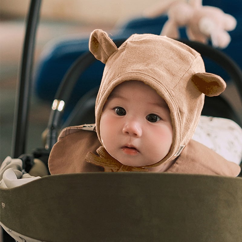 Шапка за защита на ушите с мечи уши, презрамка и пуловер стил, памучна материя, ветроустойчива