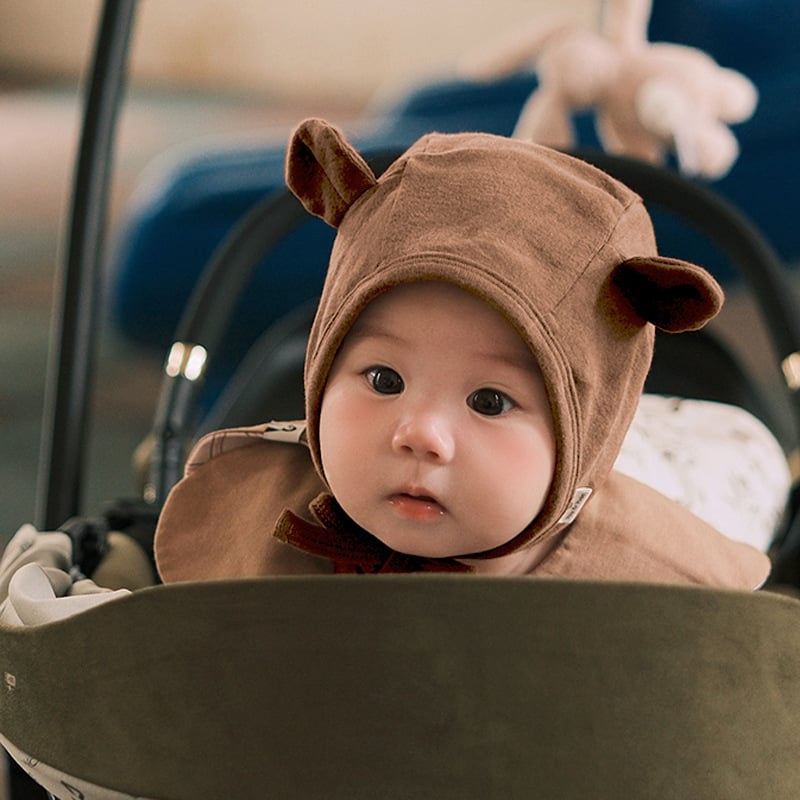 Шапка за защита на ушите с мечи уши, презрамка и пуловер стил, памучна материя, ветроустойчива